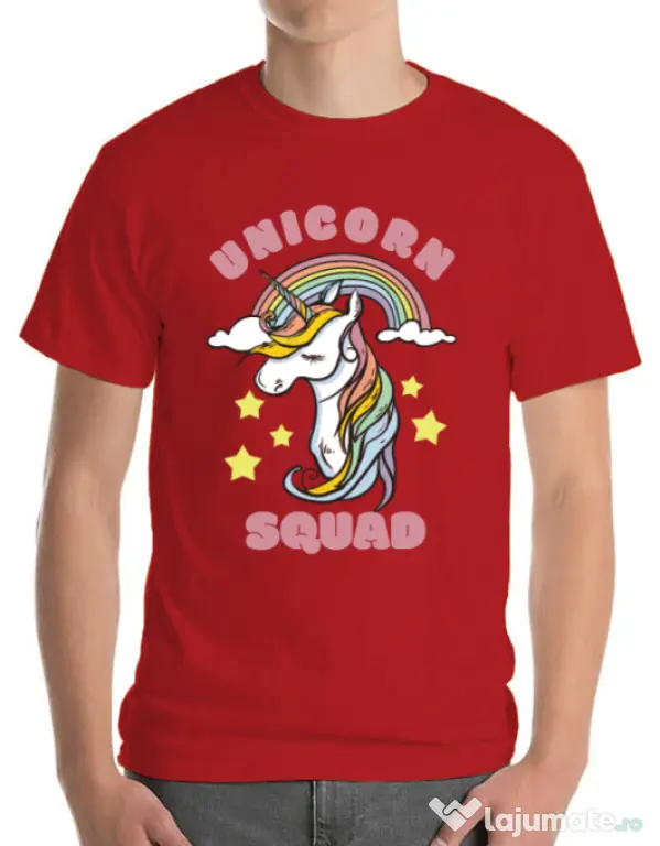 Tricou ADLER barbat Unicorn squad Rosu