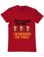 Tricou ADLER barbat Drinking for three Rosu