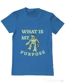 Tricou ADLER barbat What is my purpose Albastru azuriu