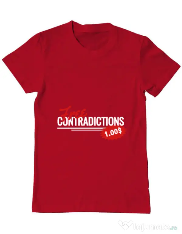 Tricou ADLER barbat Free contradictions Rosu