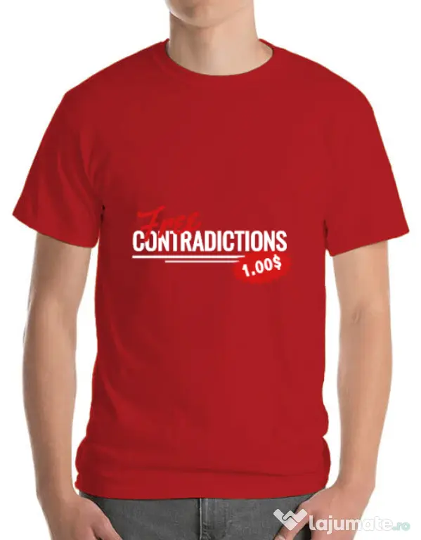 Tricou ADLER barbat Free contradictions Rosu