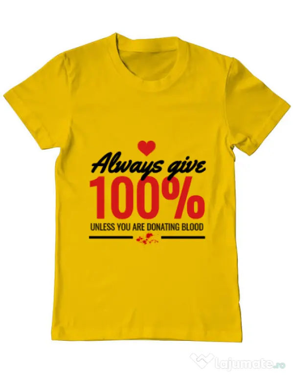 Tricou ADLER barbat Always give Galben