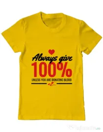 Tricou ADLER barbat Always give Galben