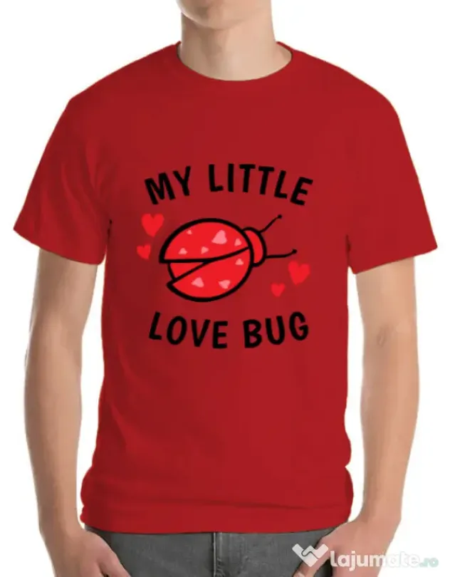 Tricou ADLER barbat My little love bug Rosu