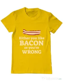 Tricou ADLER barbat Bacon lover Galben