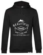 Hoodie barbat cu gluga Beautiful things Negru