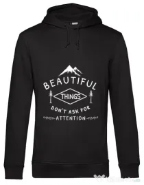 Hoodie barbat cu gluga Beautiful things Negru