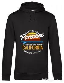Hoodie barbat cu gluga Surfing in paradise Negru