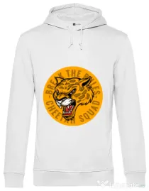 Hoodie barbat cu gluga Break the rules Alb