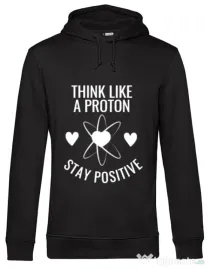 Hoodie barbat cu gluga Stay positive Negru