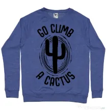 Bluza ADLER barbat Go climb a cactus Albastru melanj