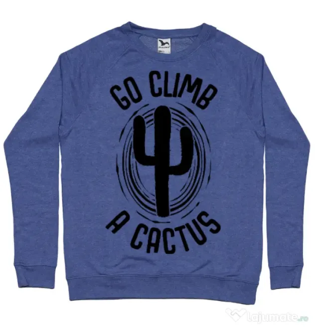Bluza ADLER barbat Go climb a cactus Albastru melanj