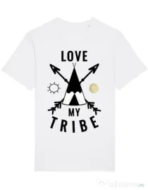 Tricou STANLEY STELLA barbat Love my tribe Alb