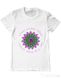 Tricou ADLER barbat C’mon inner peace Alb