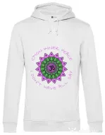 Hoodie barbat cu gluga C’mon inner peace Alb