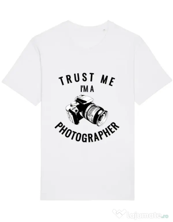 Tricou STANLEY STELLA barbat I’m a photographer Alb