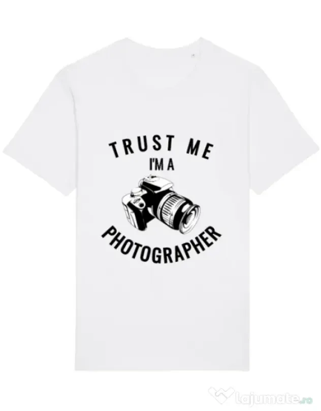 Tricou STANLEY STELLA barbat I’m a photographer Alb