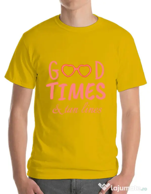 Tricou ADLER barbat Tan lines Galben