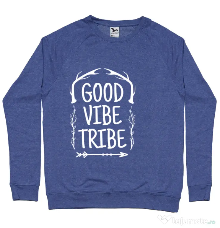Bluza ADLER barbat Good vibe tribe Albastru melanj