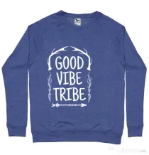 Bluza ADLER barbat Good vibe tribe Albastru melanj