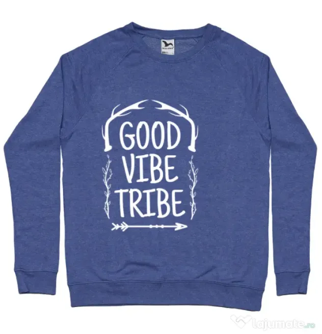 Bluza ADLER barbat Good vibe tribe Albastru melanj