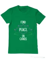 Tricou ADLER barbat Find peace Verde mediu