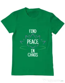 Tricou ADLER barbat Find peace Verde mediu