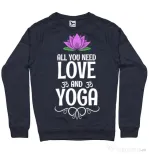 Bluza ADLER barbat Love and yoga Denim inchis