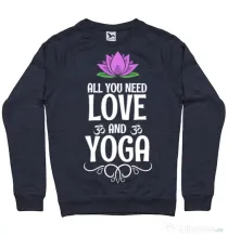 Bluza ADLER barbat Love and yoga Denim inchis