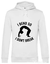 Hoodie barbat cu gluga I bend Alb