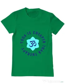 Tricou ADLER barbat Yoga is cheaper Verde mediu