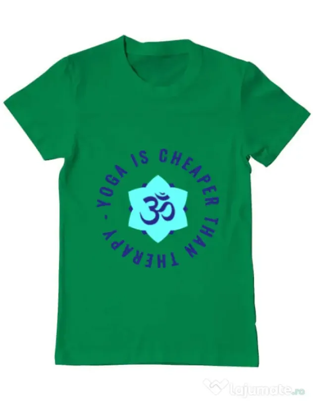 Tricou ADLER barbat Yoga is cheaper Verde mediu