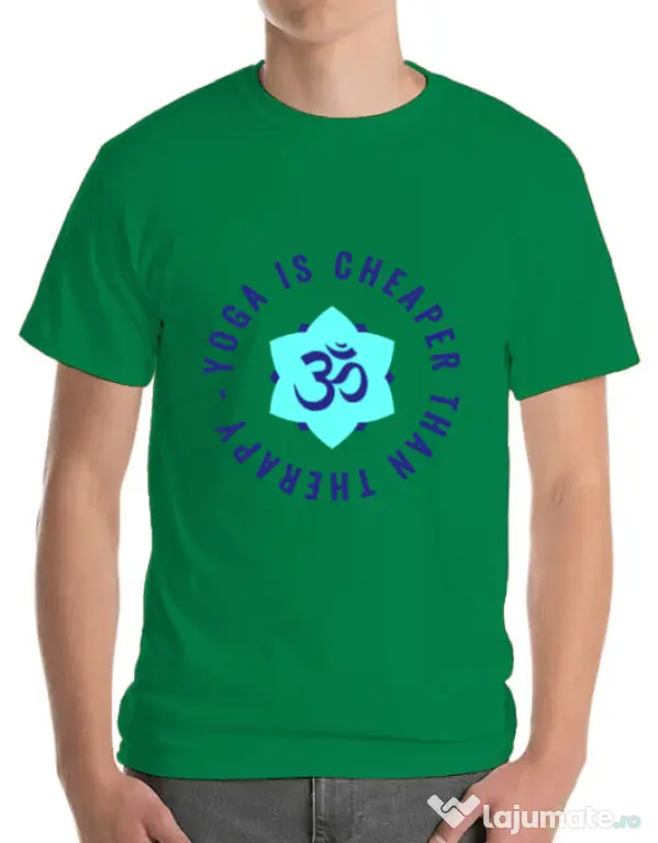 Tricou ADLER barbat Yoga is cheaper Verde mediu