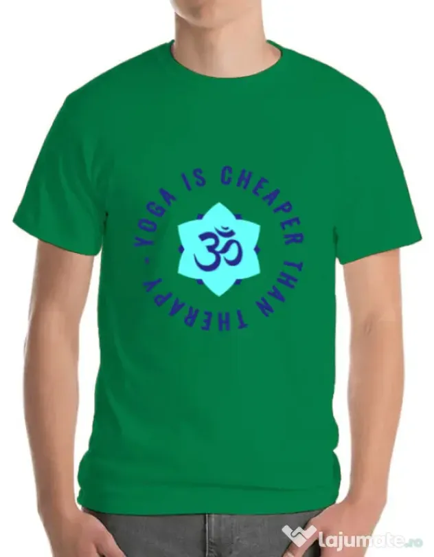 Tricou ADLER barbat Yoga is cheaper Verde mediu