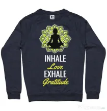 Bluza ADLER barbat Inhale love Denim inchis
