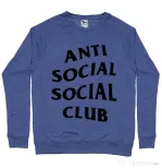 Bluza ADLER barbat Anti social Club Albastru melanj