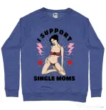 Bluza ADLER barbat I Support Single Moms Albastru melanj