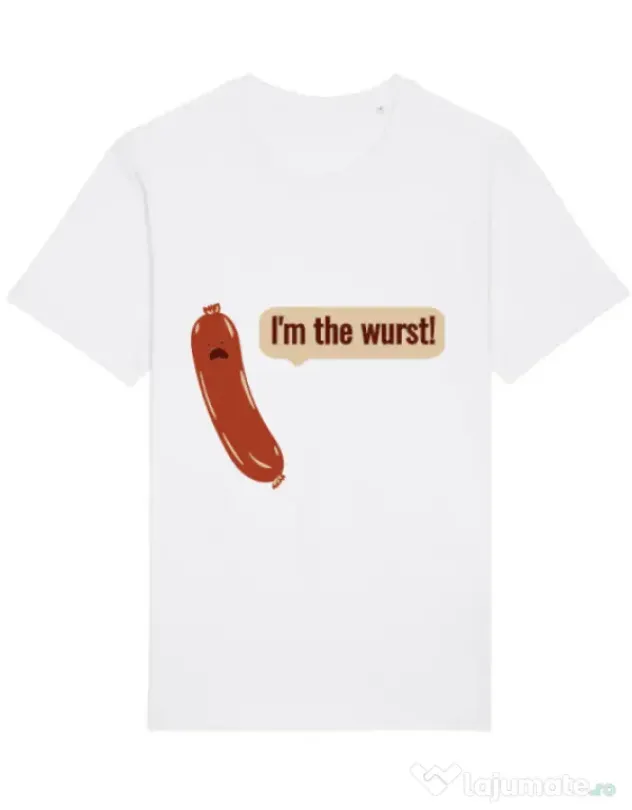 Tricou STANLEY STELLA barbat I’m the wurst Alb