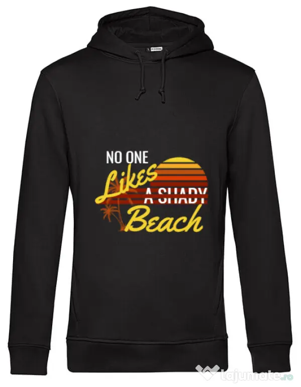 Hoodie barbat cu gluga Shady beach Negru