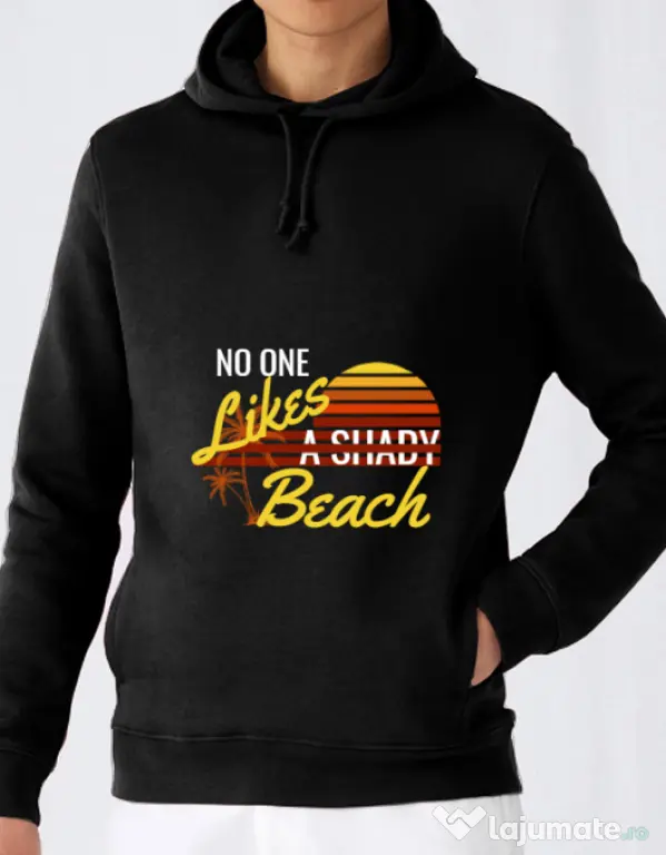 Hoodie barbat cu gluga Shady beach Negru