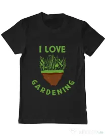 Tricou ADLER barbat I love gardening Negru