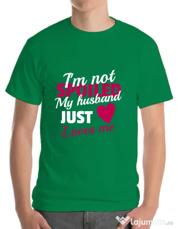 Tricou ADLER barbat I’m not spoiled Verde mediu