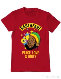 Tricou ADLER barbat Rastafari Rosu