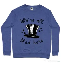 Bluza ADLER barbat We’re all mad here Albastru melanj