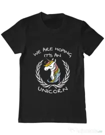 Tricou ADLER barbat Hoping for an unicorn Negru