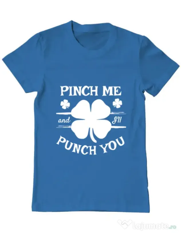 Tricou ADLER barbat Pinch me Albastru azuriu