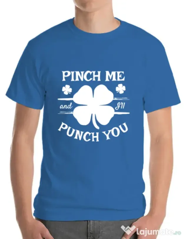 Tricou ADLER barbat Pinch me Albastru azuriu