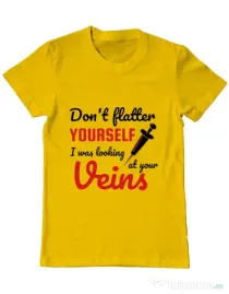 Tricou ADLER barbat Don’t flatter yourself Galben