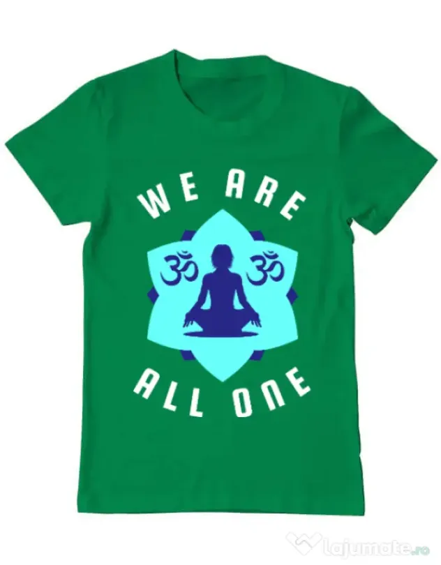 Tricou ADLER barbat We are all one Verde mediu
