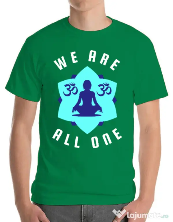 Tricou ADLER barbat We are all one Verde mediu